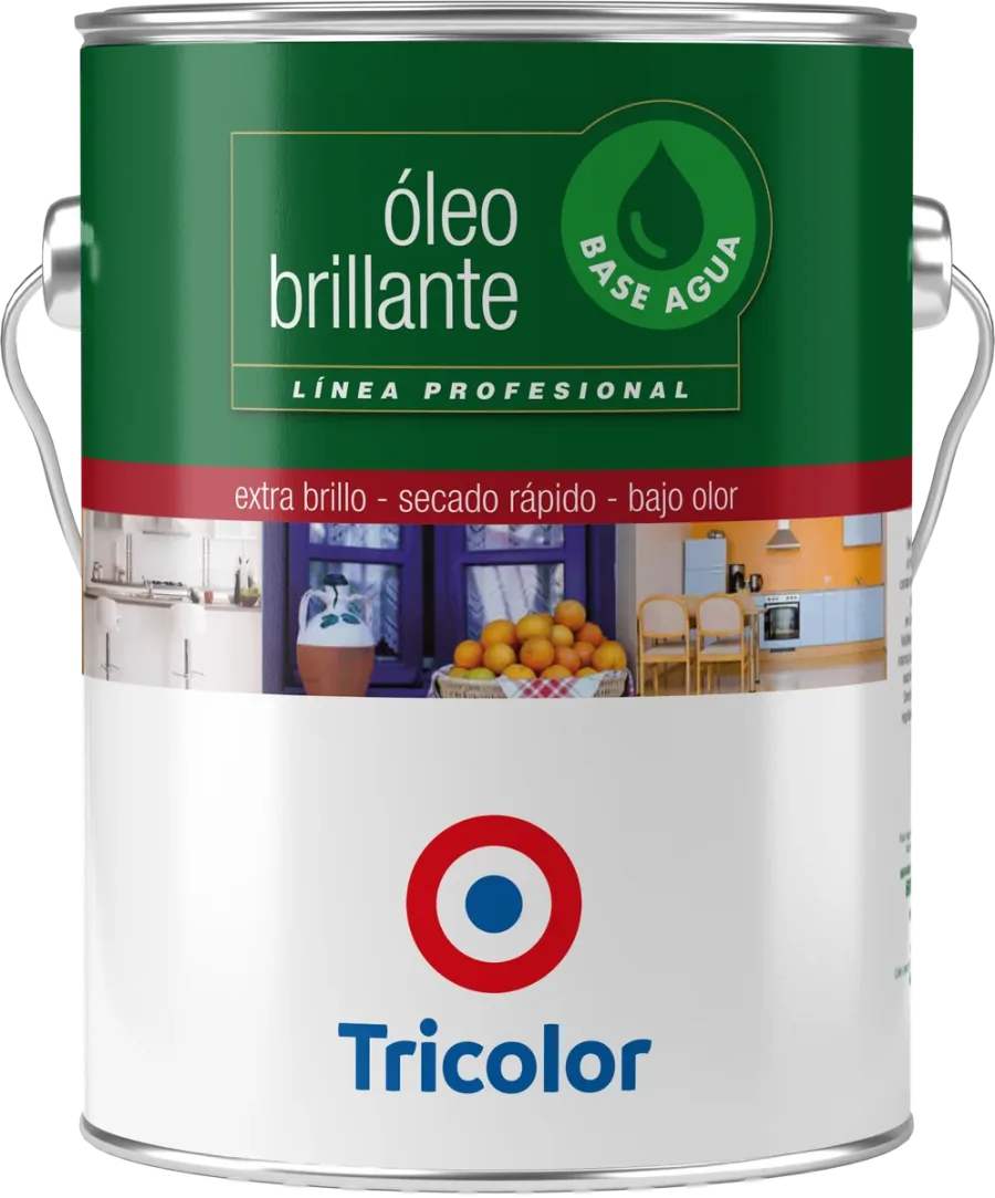 Envase de Óleo Brillante Base Agua Tricolor