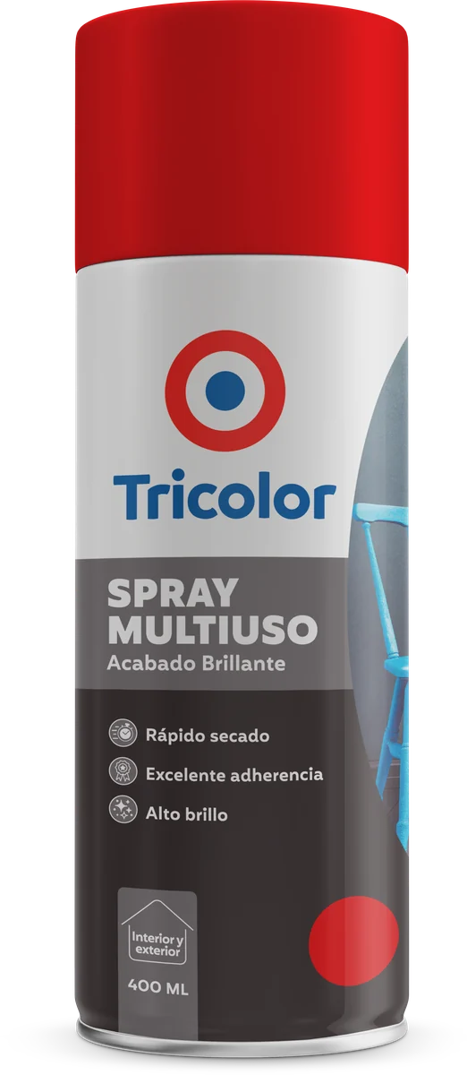 Envase de Spray Multiuso Acabado Brillante Tricolor