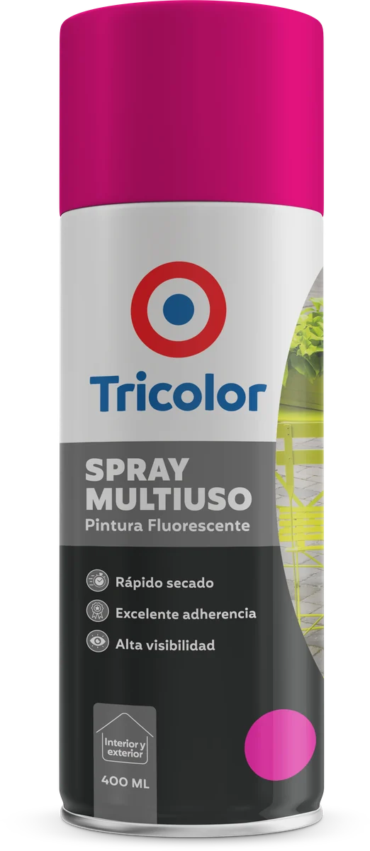 Envase de Spray Multiuso Pintura Fluorescente Tricolor