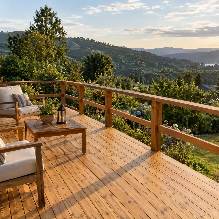 Barnizar una terraza de madera para que resista el sol